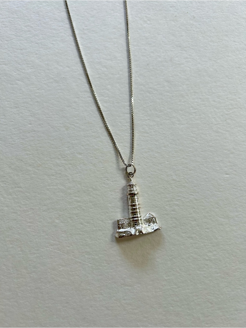 Sterling Silver Lighthouse Pendant Necklace